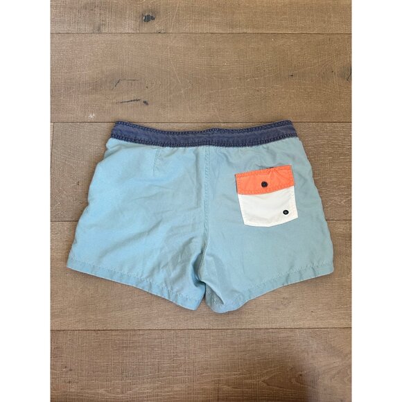 H&M Mens Swim Shorts With Contrast Waistband & Orange Drawstring - Picture 2 of 7